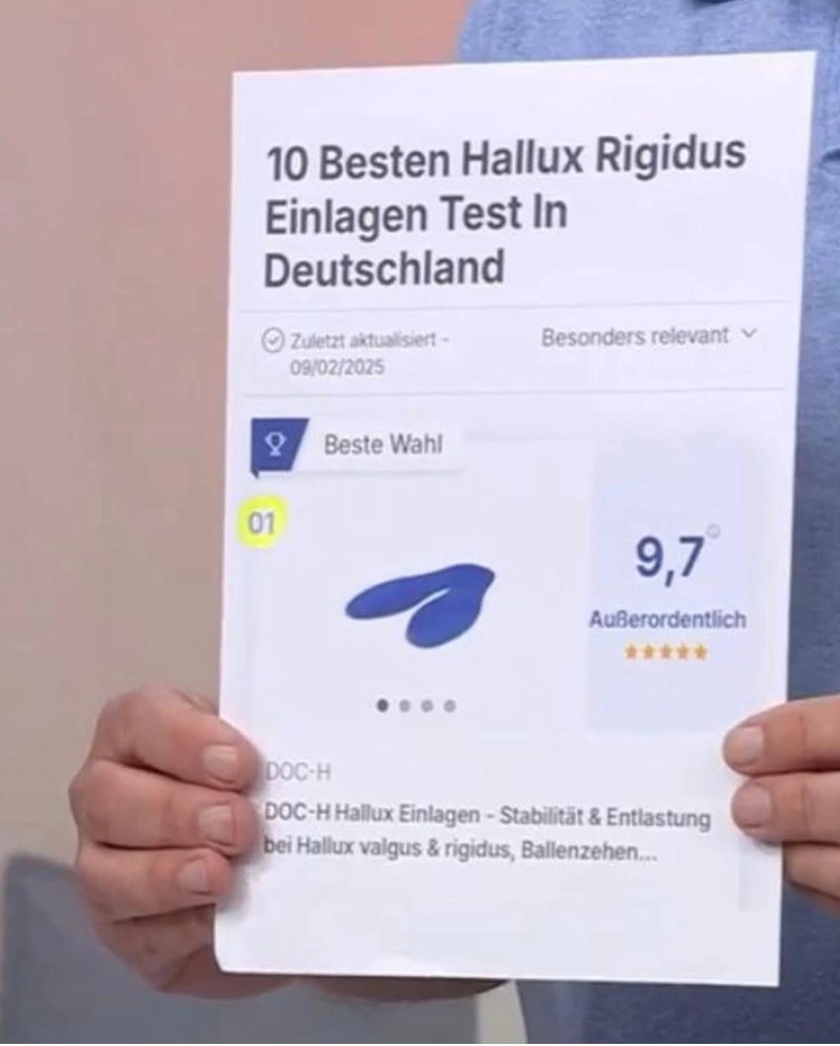 Hans-Peter Mielke – Vertrieb von Hallux Einlegesohlen